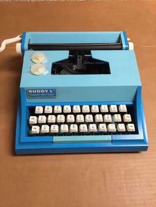 Vintage 1976 Buddy L Easy - Writer Typewriter Table Top For Kids Baby Blue