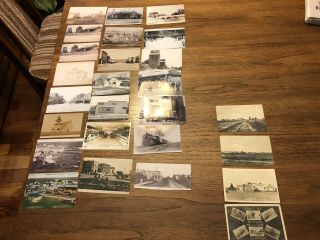 4 Vintage Post Cards North Dakota Early 1900’s & 21 Photos Of Nd Towns Letter D