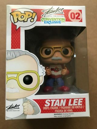 Funko Pop Stan Lee Fan Expo Canada Red Shoes Cond.  (rare - 1 Of 500)