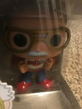 Funko Pop Stan Lee Fan Expo Canada Red Shoes COND.  (RARE - 1 of 500) 6
