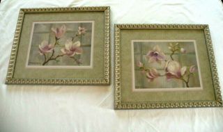 Homco Home Interiors Set Of 2 Prints Pictures Artist Ruth Baderian Magnolia 