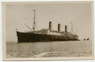 On Board Of " Imperator " Hamburg American Line Steamship Vintage Photo Postcard