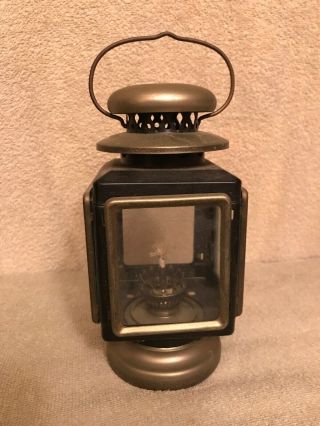 Vintage Brass Carriage Lantern Style Hanging Oil Lamp Never Burned