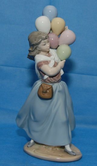 Lladro Porcelain Figurine Balloon Seller Girl Spanish 5141 Retired