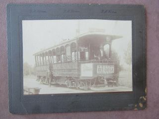 Antique Photo St Louis Transit Co Trolley Car 425 Conductor Driver Delmar Ave