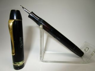 Rare 1940´s German Greif Gold Pistonfiller Fountain Pen Flexy Om Nib