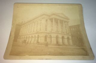 Rare Antique American Architecture Post Office Portland,  Maine Cabinet Photo