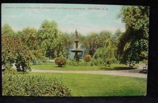South African Soldiers Monument Public Gardens Postcard
