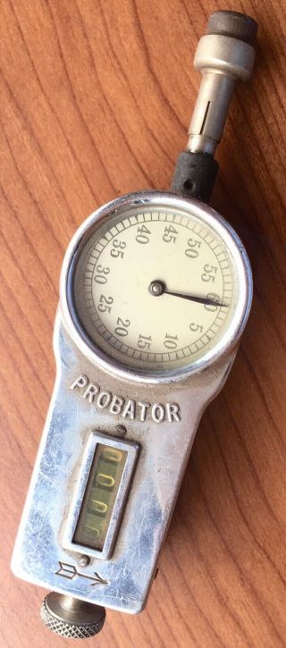 Vintage Probator Tachometer Hand Held Speed Indicator