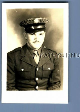 Real Photo Rppc E,  7472 Portrait Of Soldier In Uniform And Hat With Mustache