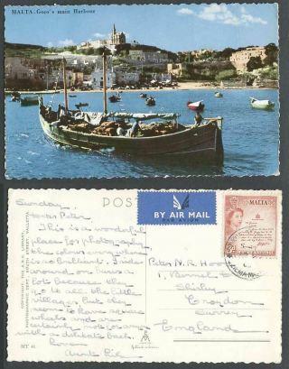 Malta Qeii 3d Old Colour Postcard Gozo Gozo 