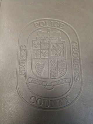 PRINCE GEORGE ' S COUNTY MARYLAND POLICE Leather Legal Size Portfolio EMBOSSED 2