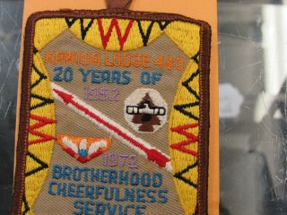 BOY SCOUTS OF AMERICA Kawida Lodge 480 20 YEAR BROTHERHOOD PATCH 2