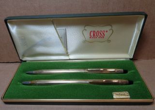Vintage Cross 10k Gold Filled Pen And Pencil Set