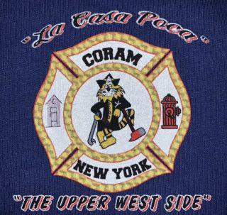 Coram Fire Department Suffolk County Long Island NY T - Shirt L FDNY 3