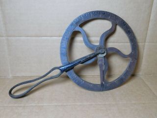 Vintage Wiley And Russell Green River Wheel Wheelwright Measuring Wheel