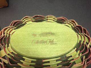 Longaberger Collector’s Club Watermelon Basket With Lid,  Box And Tag 3