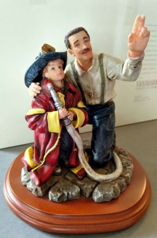 Red Hats Of Courage Firefighting Figurine - Vanmark - " Future Fireman " 4/1741