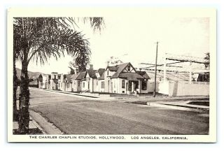 Vintage Postcard Charles Chaplin Studios Hollywood Los Angeles California V1