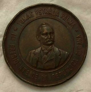 Cuba Bronze Medal 1902 First President Estrada Palma Proclamation Republic Order