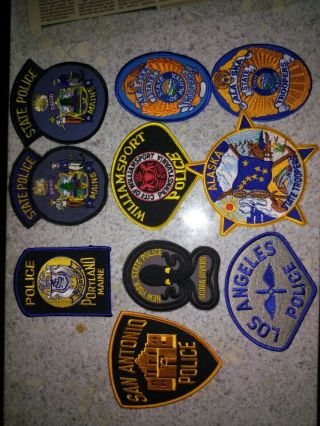 Police Patch Alaksa / Maine State Trooper/ San Antonio / Los Angeles