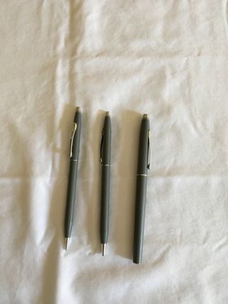 Classic Cross Gray Ballpoint Pen,  Rollerball,  & Pencil