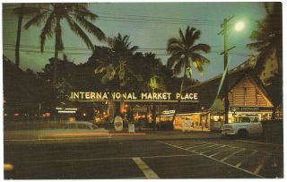 International Market Place,  Heart Of Waikiki Vintage Postcard Gifts South Sea Is