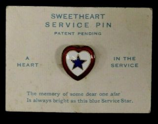 Ww Ii Era Sweetheart In Service Pin