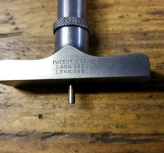 VINTAGE Micrometer DEPTH GAUGE & Wood Case LUFKIN Machinist Precision Tools ☆USA 5