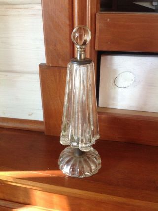 Antique Vintage Large Glass Finial Lamp Decoration Prism 8 3/4 "