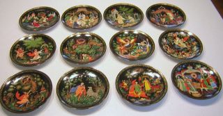 Rare Tianex Russian Legends Complete Set Of 12 Quest For The Fire Bird Plates