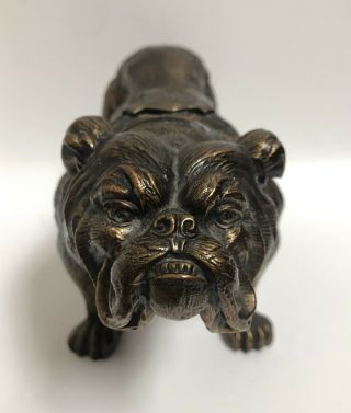 Extremely Rare Yale University Vintage Bulldog Statue Lux Et Veritas Metal