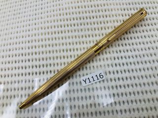 Y1116 Montblanc Noblesse Oblige Ballpoint Pen Gold Stripe