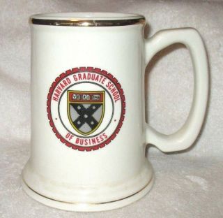Vintage Harvard Graduate " School Of Business " Large Stein/mug,  Usa Made