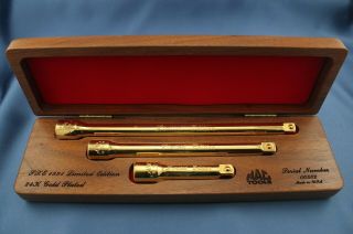 Mac Tools Gold Plated 1991 3 - Piece Limited Edition Extension Set