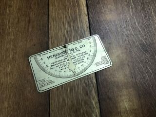 Vintage Hendrick Mfg.  Co.  Magnesium Bronze Slope Meter & Table - Machinist Mill