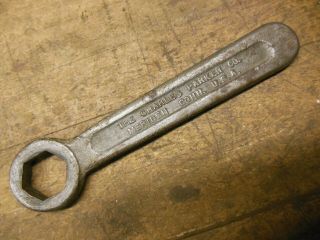 Vintage Charles Parker 2 Vise Wrench 7/8 " Hex Bolt Size Old Machine Shop Tool
