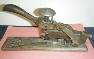 Antique Cast Iron Steel Acme Stapler Co Midget Stapletool Usa