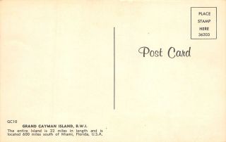 C20 - 8353,  ISLAND MAP,  GRAND CAYMAN ISLAND BWI. 2