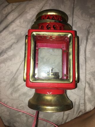 Vintage Red And Gold Metal Kerosene Oil Lamp Lantern