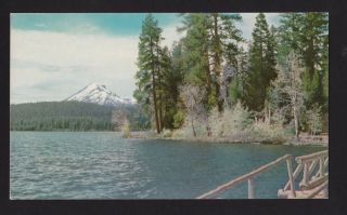 1939 Vintage 76 Union Oil Lake Of The Woods Southern Oregon Postcard