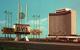 Las Vegas,  Nv,  International Hotel,  Elvis Marquee,  1969 Vintage Postcard G6583