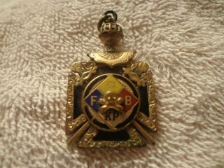 Vintage Fraternal Knights Of Pythias Lodge Pocket Watch Fob Charm