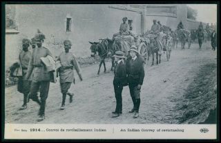 India Military Indian Army Soldier In Wwi Ww1 War Old 1915 Postcard A09