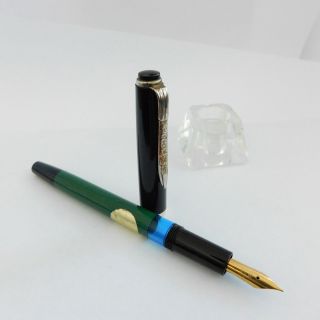 Vintage Reform 1745 Green/ Black Piston Fill Fountain Pen Germany 1970s