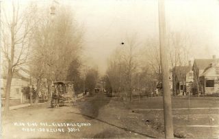Kings Mills,  Cincinnati,  Oh: Rp: 1910: King Avenue Looking North: Delivery Wagon