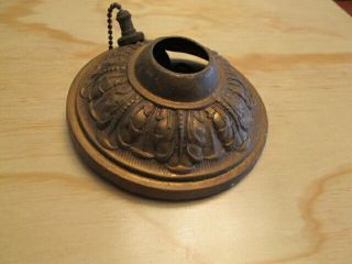 Vintage Brass Decorative Ceiling Light Fixture With Pull Chain Switch