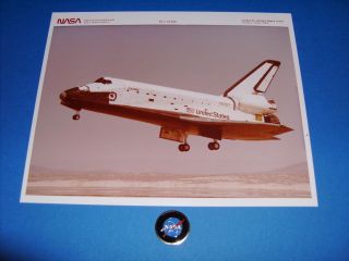Nasa Sts - 1 Landing Space Shuttle Columbia Serial Photo April 1981