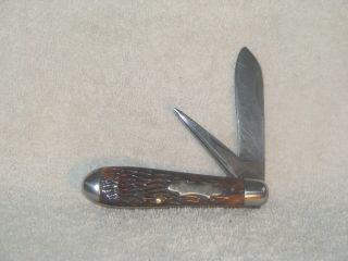 Vintage Robeson Shuredge Bone Teardrop Harness Knife 1894 - 1977