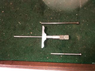 Machinist Tool Lathe Mill Machinist Brown & Sharpe Depth Micrometer Gage